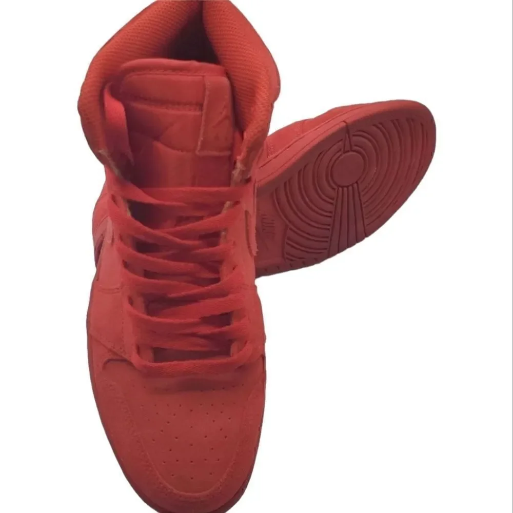 NIKE AIR JORDAN 1 2016 RETRO HIGH TRIPLE GYM RED SUEDE [332550-603] Size 8